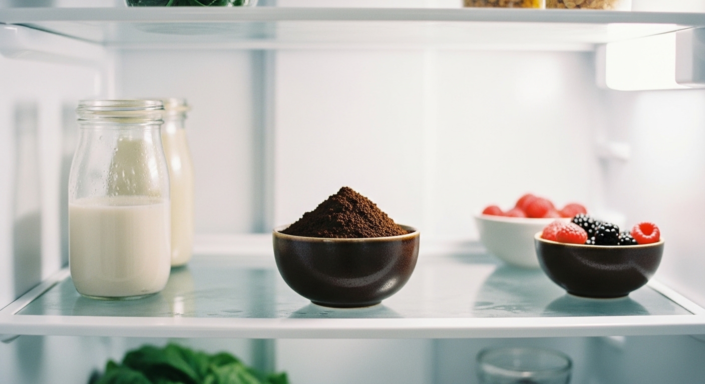 냉장고 냄새 제거 끝판왕: 커피 찌꺼기 200% 활용하는 천연 탈취 비법