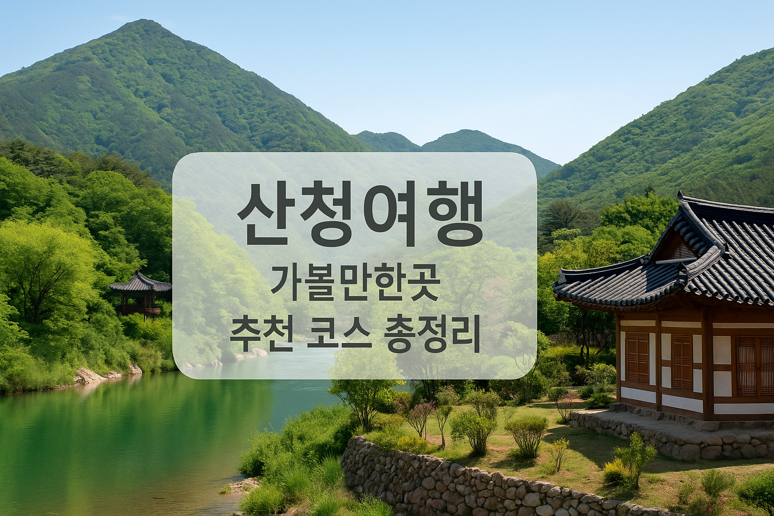 산청여행 가볼만한곳 추천 코스 총정리