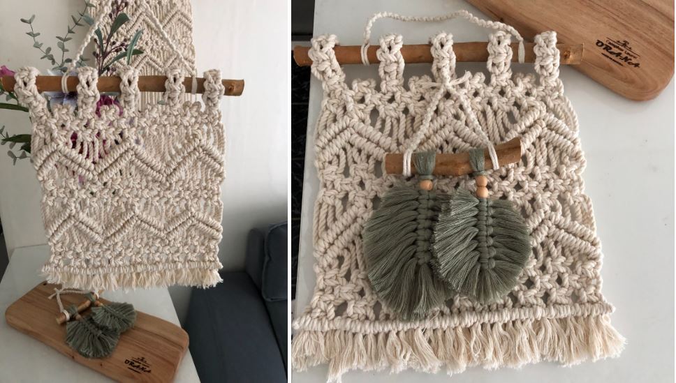 친구에게 선물한 마크라메