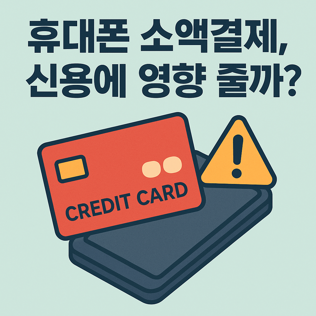 휴대폰 소액결제, 신용에 영향 줄까?