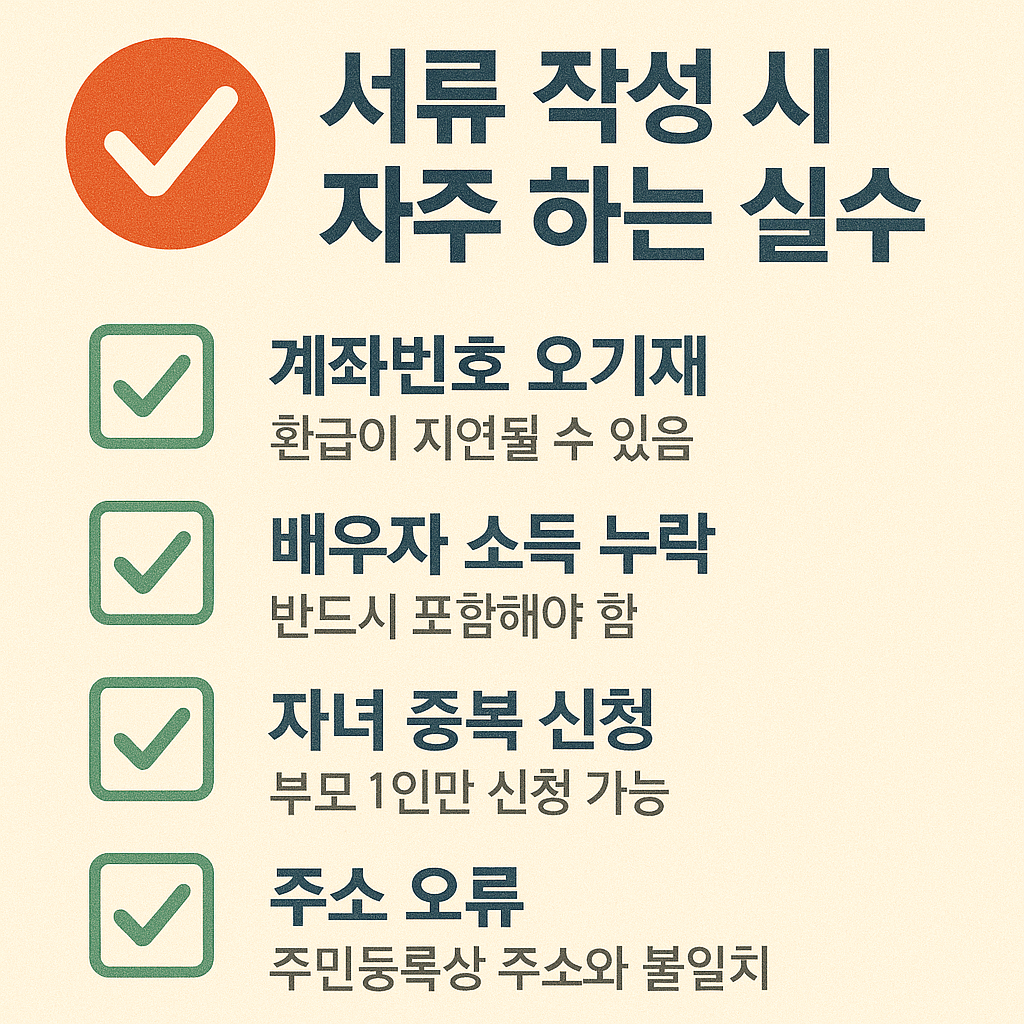 25년 최신 자녀장려금 신청서 작성법 총정리 – 서류 실수 없이 작성하는 법 관련 2