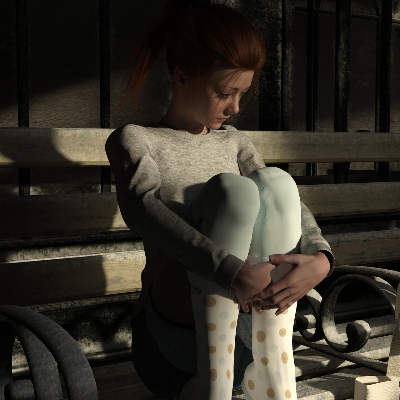 우울한 여성의 모습