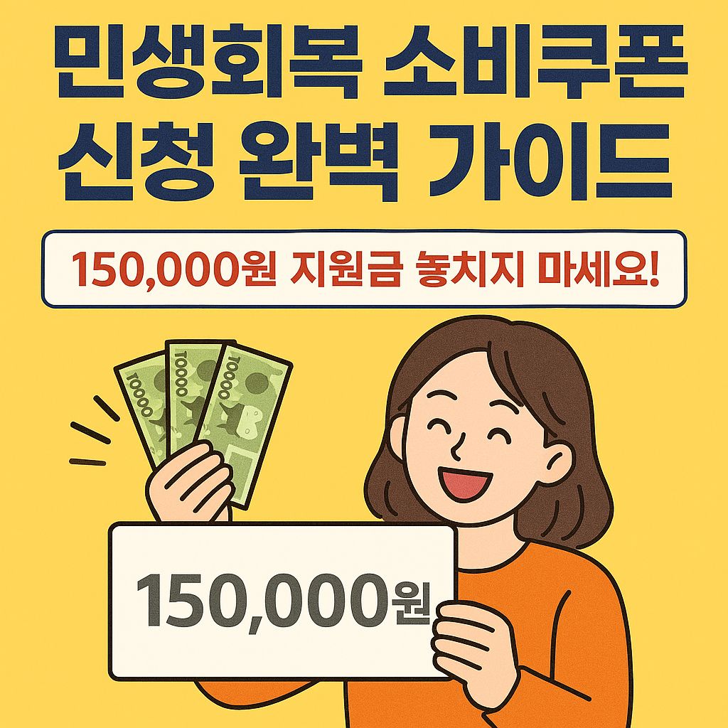 민생회복 소비쿠폰 신청 완벽 가이드
