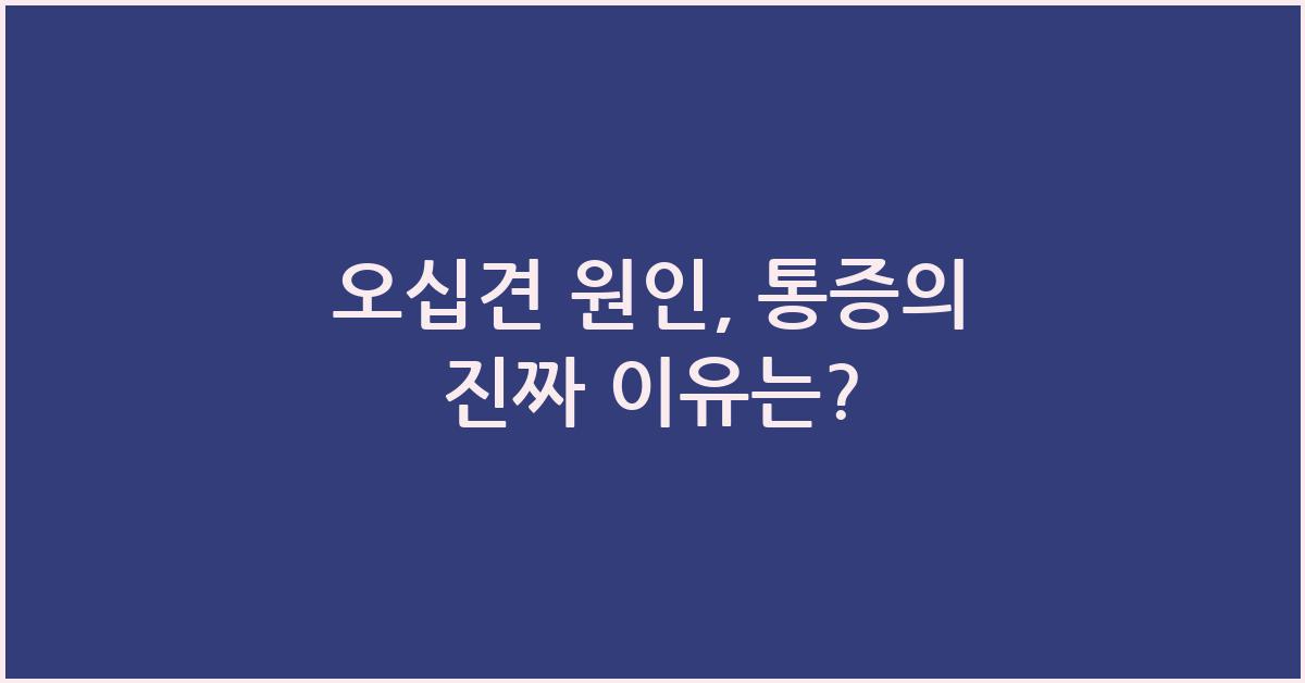 오십견 원인