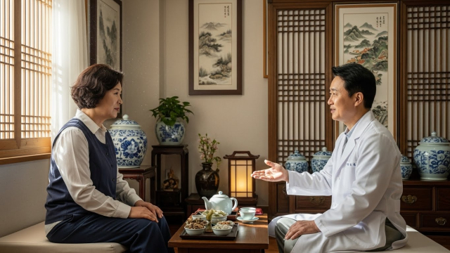 공진단과 경옥고가 함께 놓인 테이블 구성