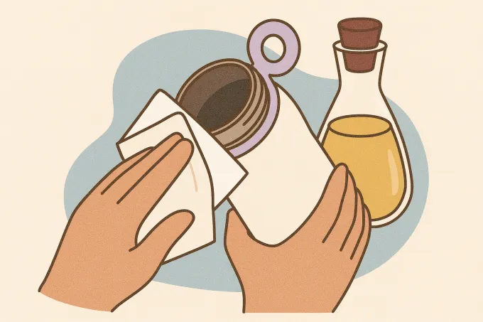 식용유 연마제 제거