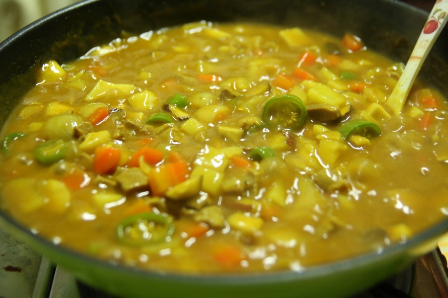 카레 완성 모습