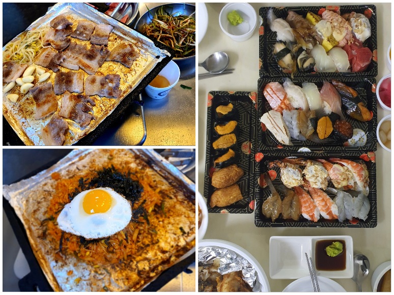 맛있는-삼겹살과-초밥