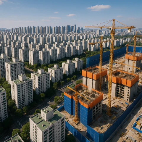 서울 아파트 단지와 재건축 현장 모습