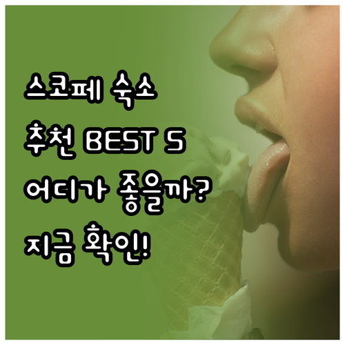 스코페 숙소 추천 베스트 5 어디가 