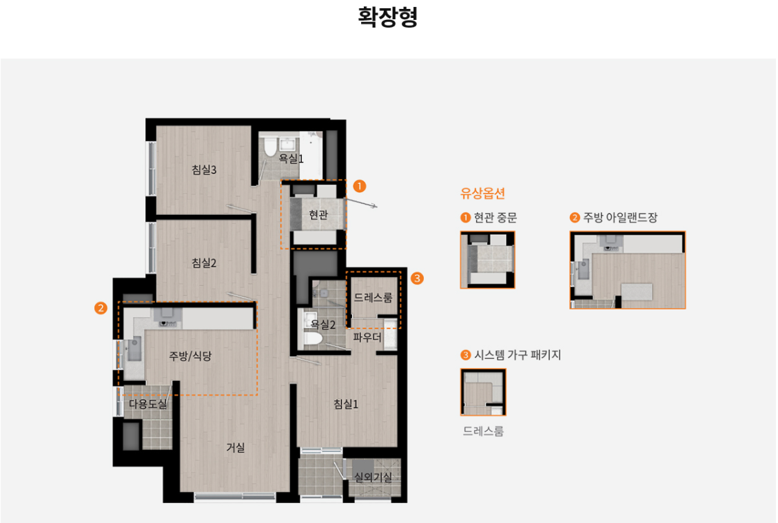 잠실 래미안아이파크 평면도 59m2 C 타입