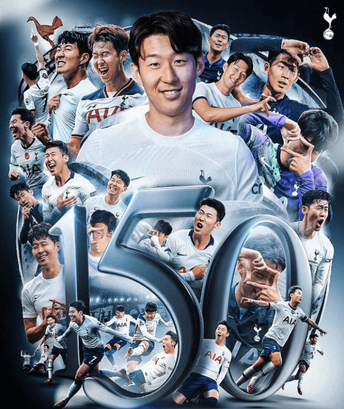 손흥민 토트넘 150골 기념사진