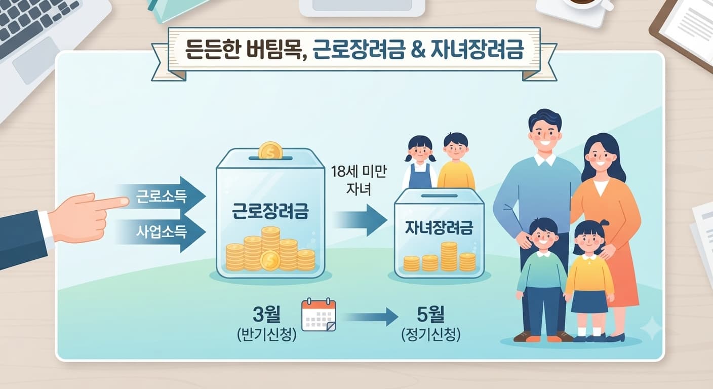 근로장려금 및 자녀장려금 신청 자격과 지급액 안내