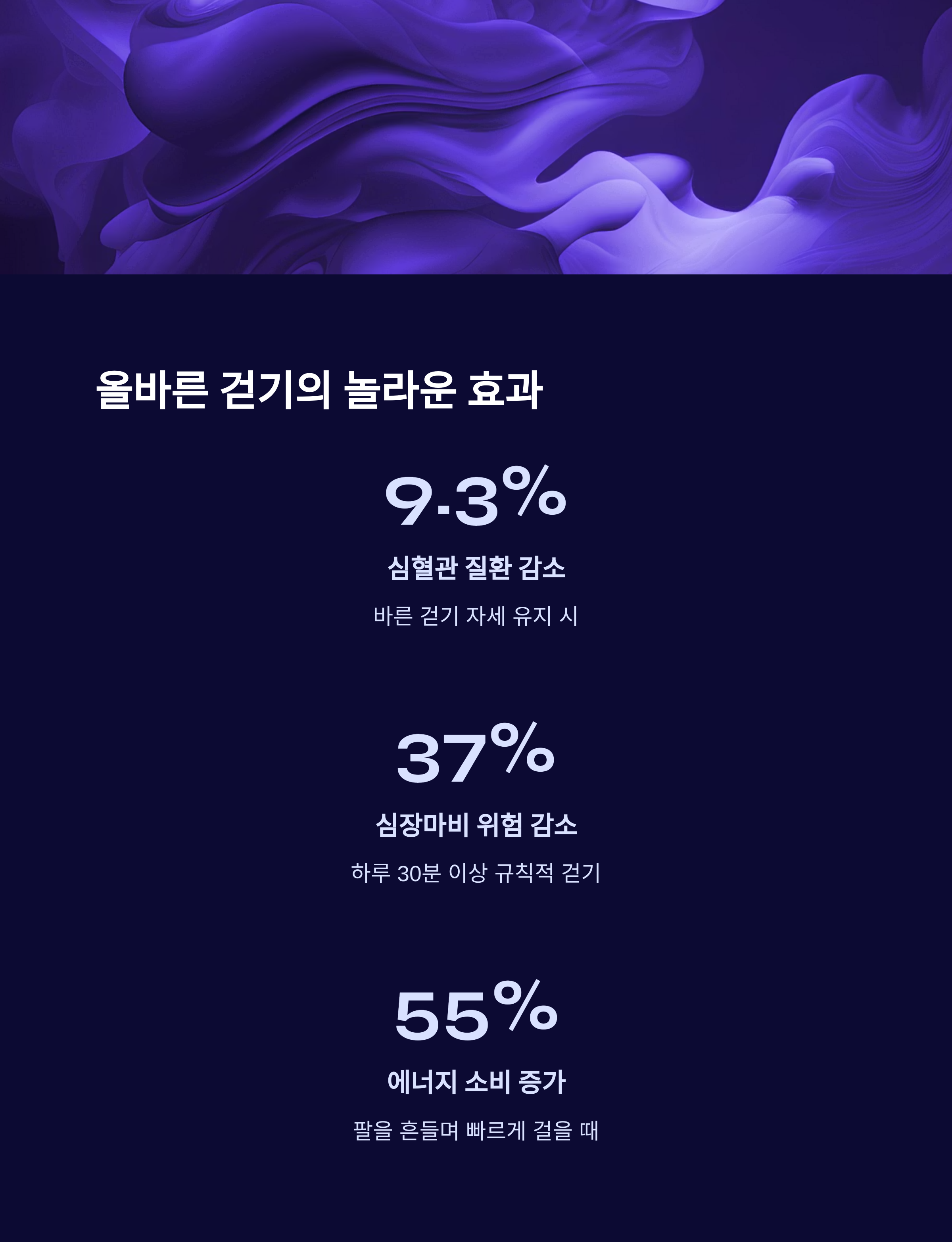 올바른 걷기의 놀라운 효과