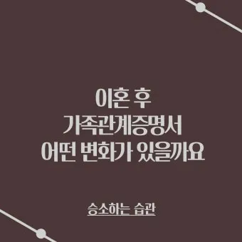 이혼 후 가족관계증명서 달라지는 점과 발급방법 안내_9