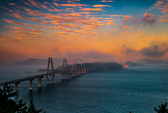 노을진-거가대교