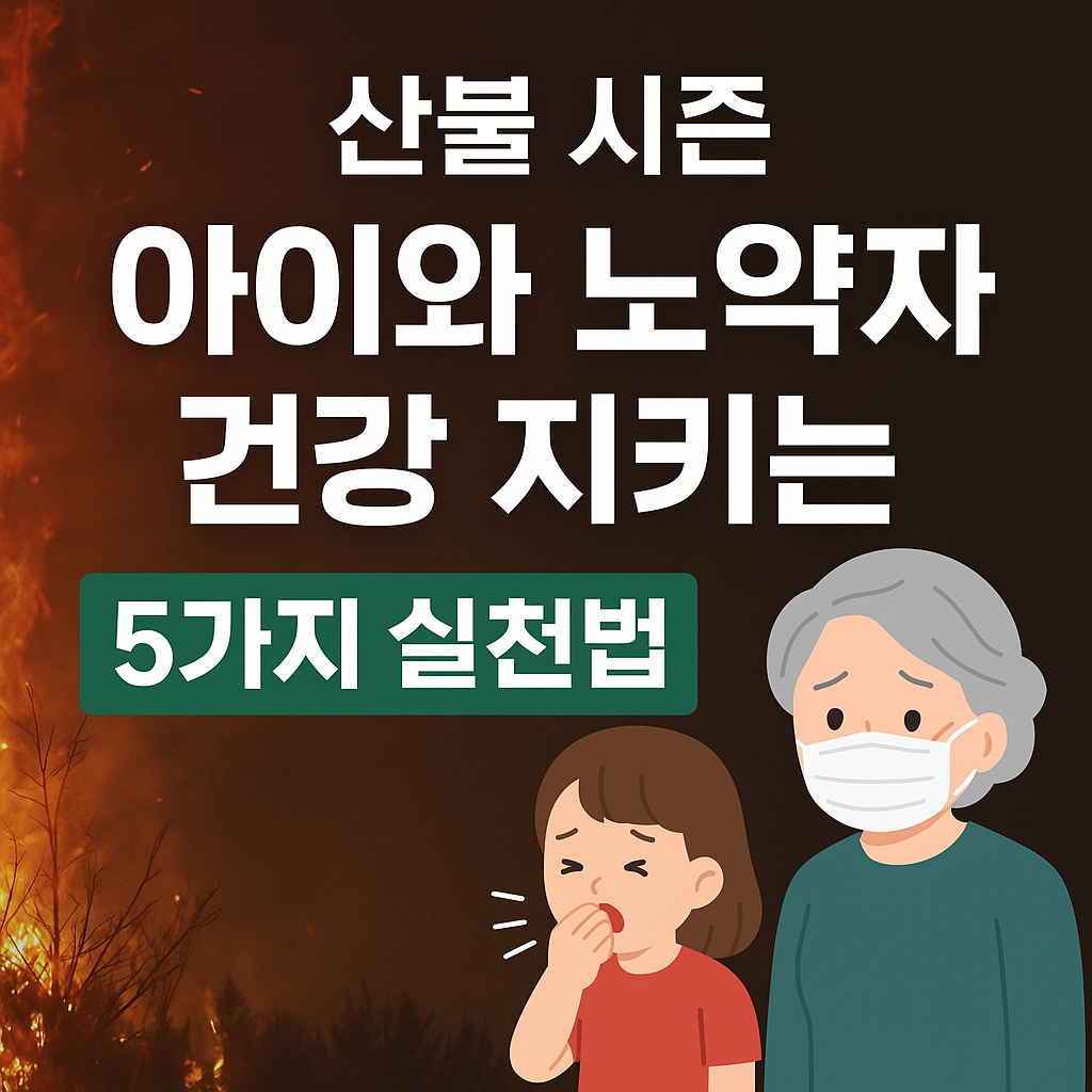 산불 시즌, 아이와 노약자 건강 지키는 5가지 실천법