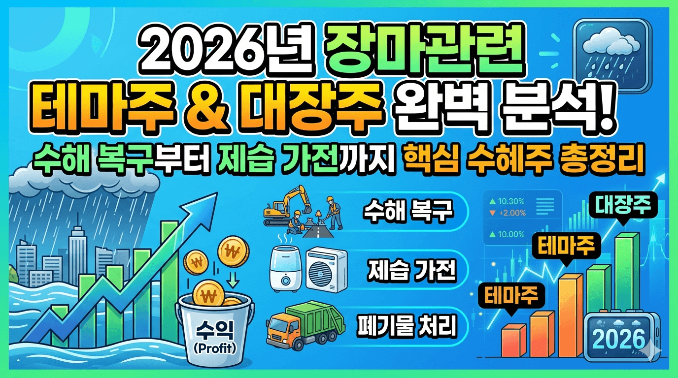 2026년 장마관련 테마주 & 대장주 완벽 분석