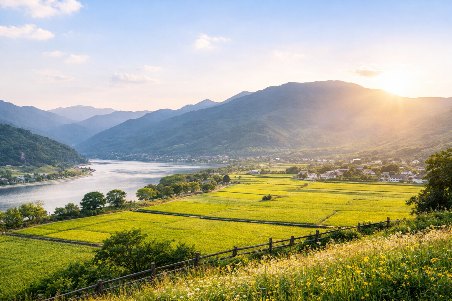 섬진강 풍경 관련 사진 (AI 생성)