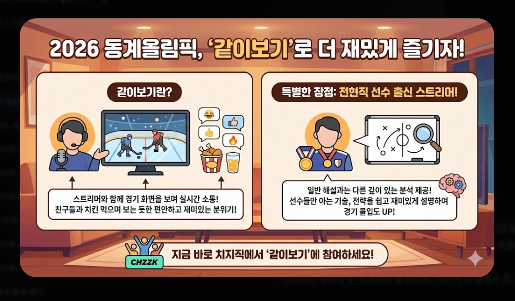 2026 동계올림픽 중계 [치지직&middot;네이버 무료] 경기 일정 및 시청 방법 완벽 가이드