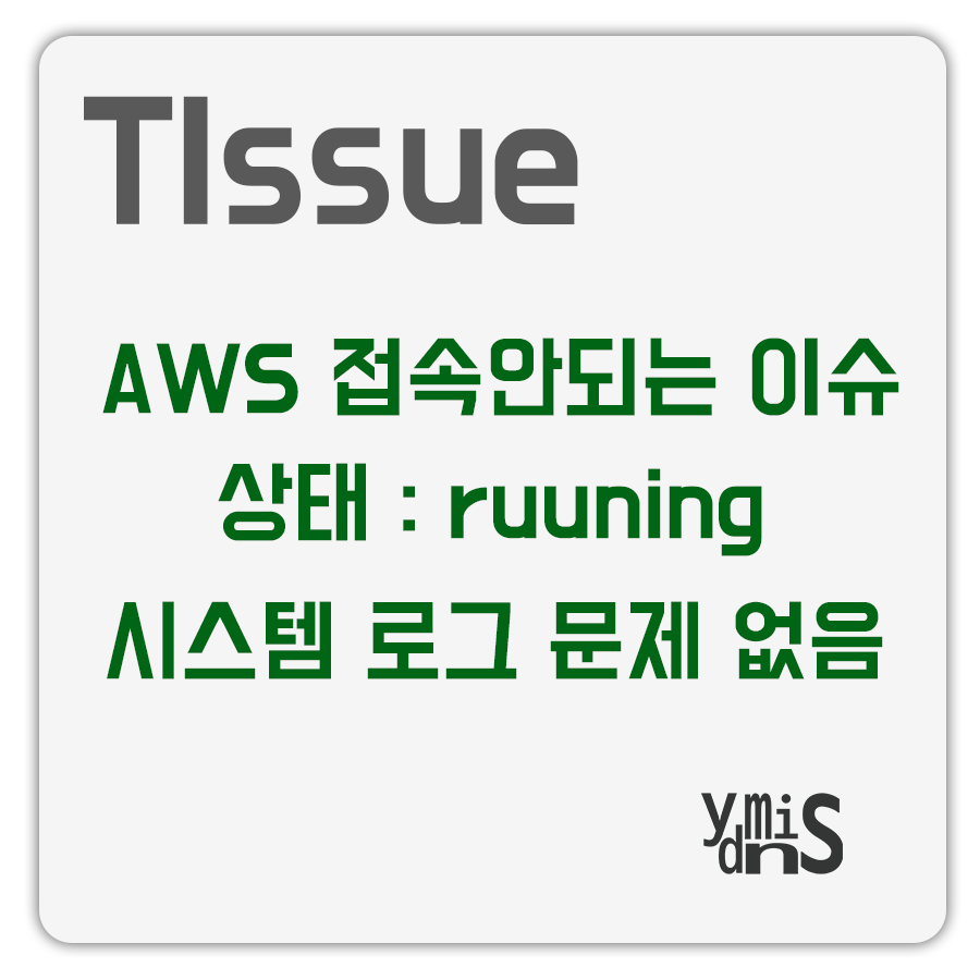 AWS 접속안되는 이슈 썸네일 이미지이다.