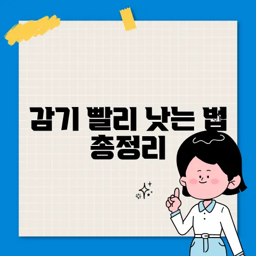 감기 빨리 낫는 법 총정리