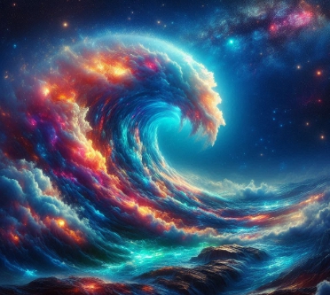 우주쓰나미 이미지로 표현