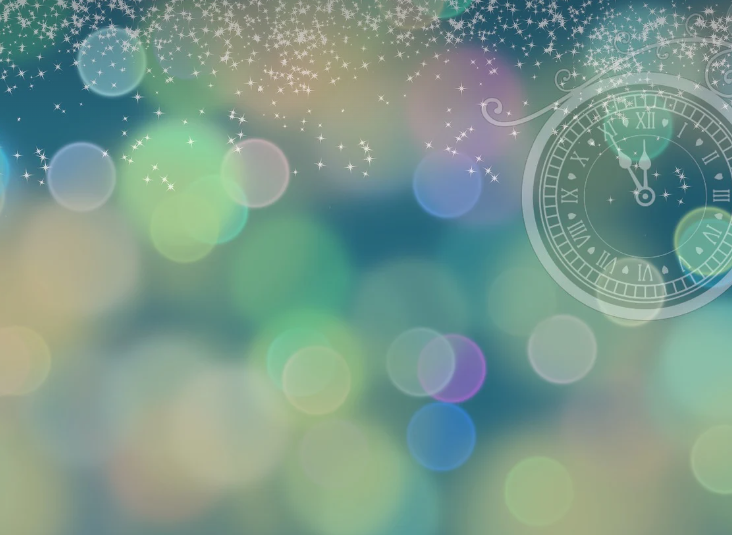 미드나잇을 가리키는 시계 사진