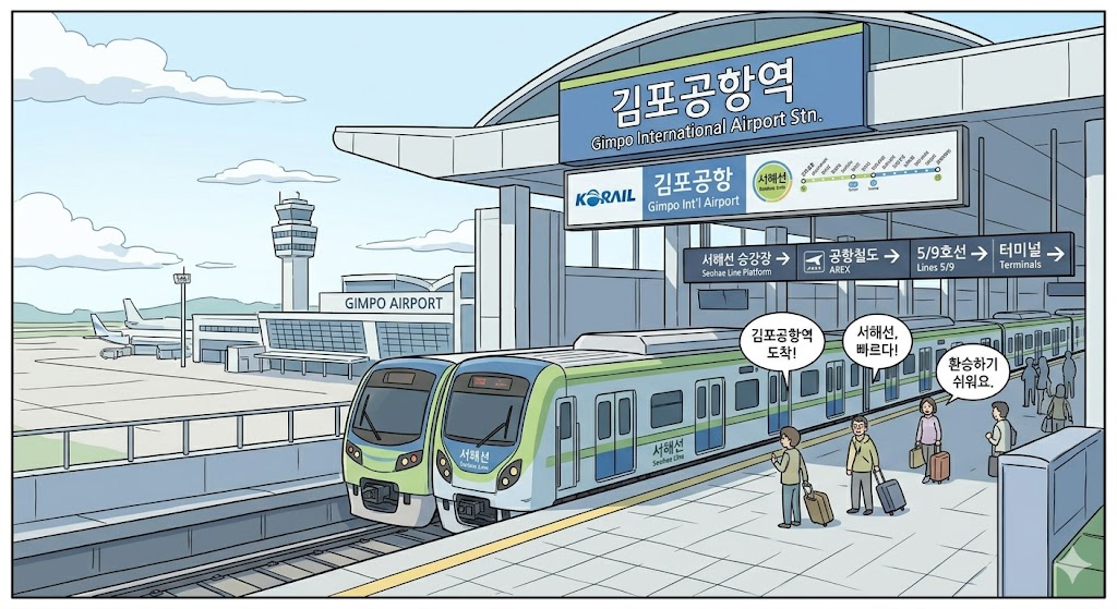 서해선 김포공항역 지하철 시간표