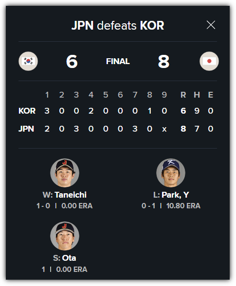 WBC 야구 한일전 스코어, 결과 분석, 김영규 투수 교체 논란, 반응, 한국 8강 가능성, 경우의 수, 한국-대만전 전망