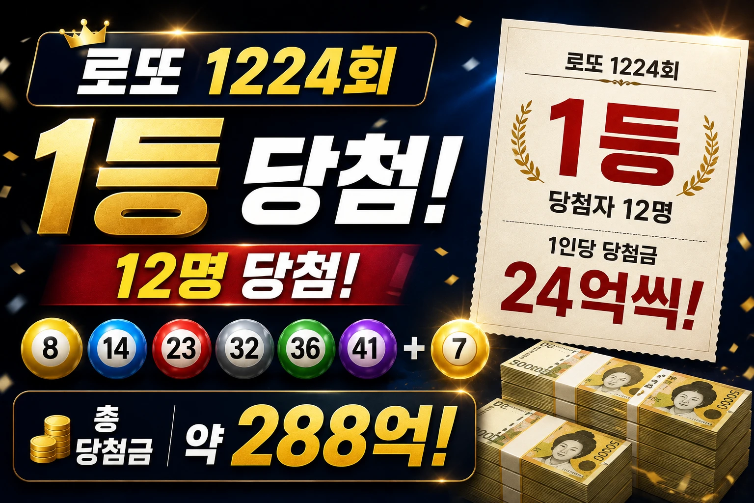 1224회 로또 1등 24억 썸네일