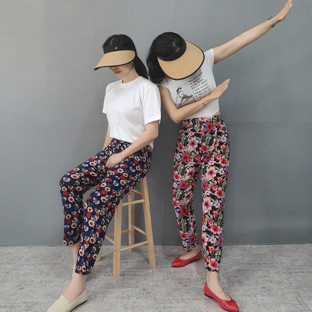 여름 여자 몸빼 7부 9부 까시리 냉장고 냉감 바지 시골 할머니 일바지 고무바지 촌캉스