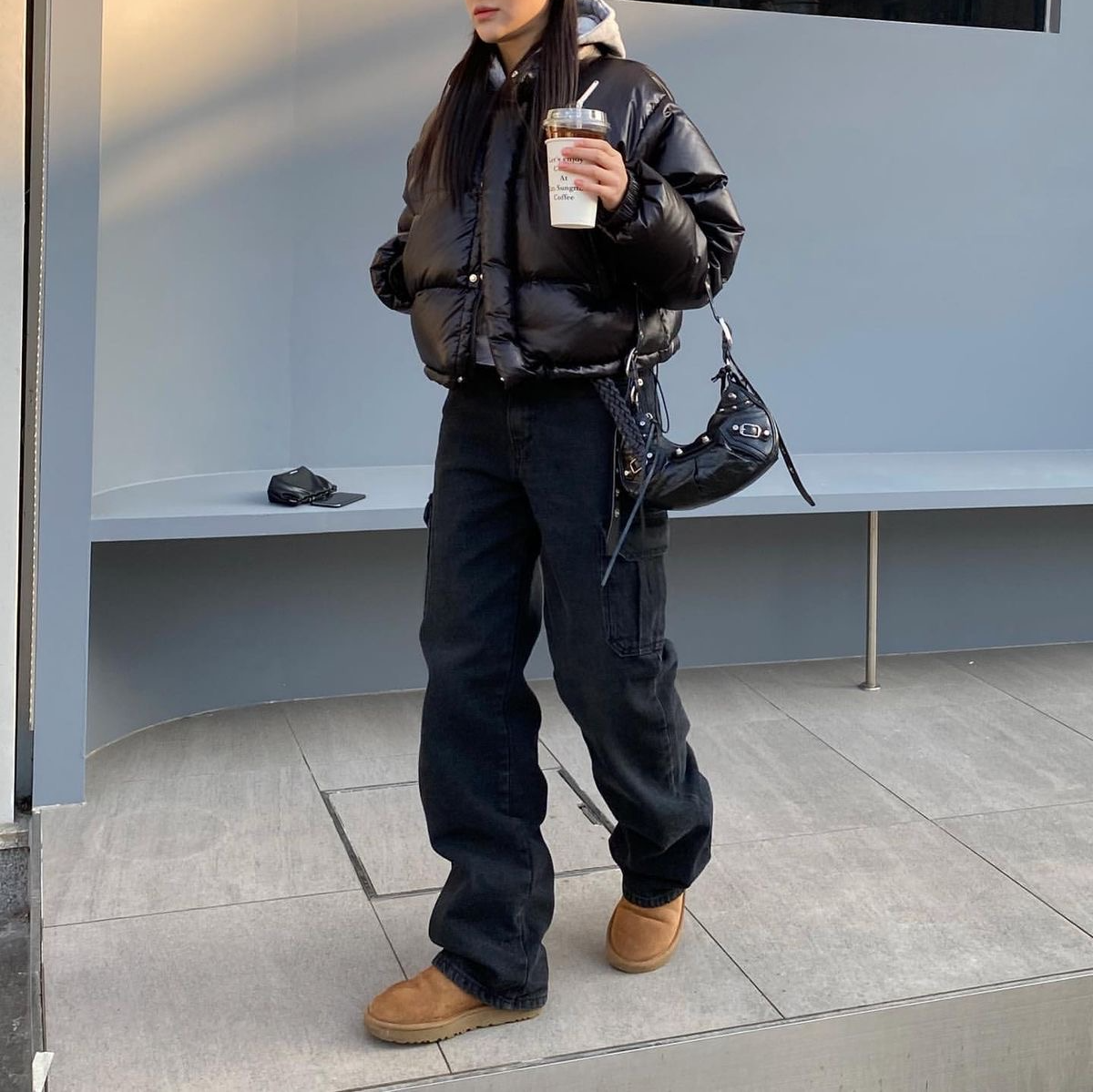 푸퍼 숏패딩 코디