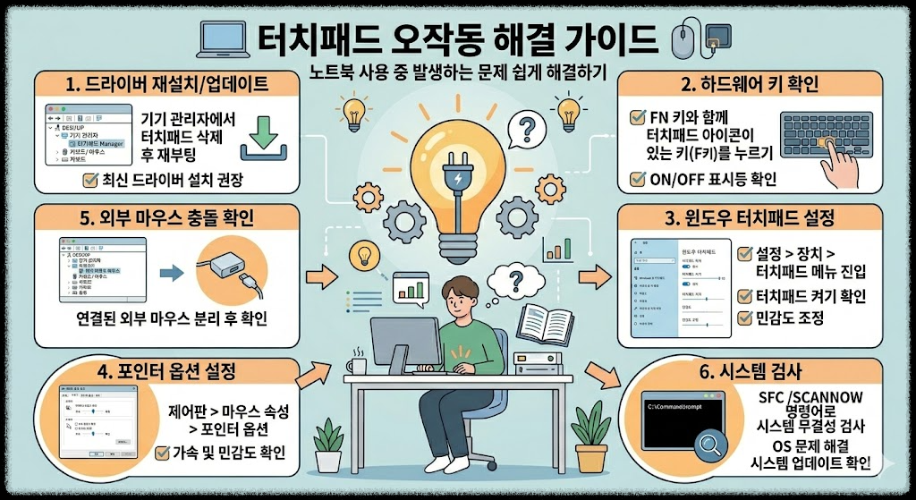 터치패드 오작동 해결 가이드, 노트북 사용 중 발생하는 문제 쉽게 해결하기