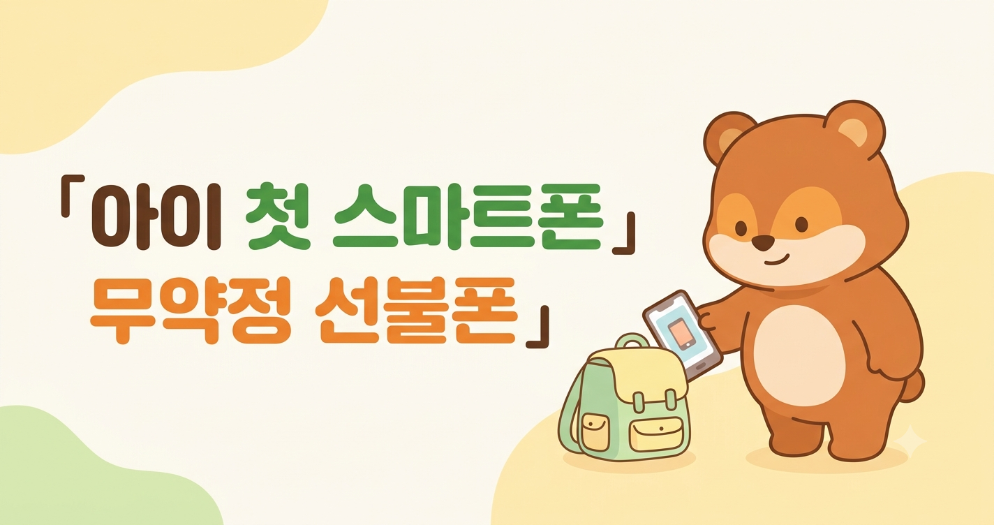 아이 첫 스마트폰, 요금 걱정 없는 무약정 선불폰은 어떨까요