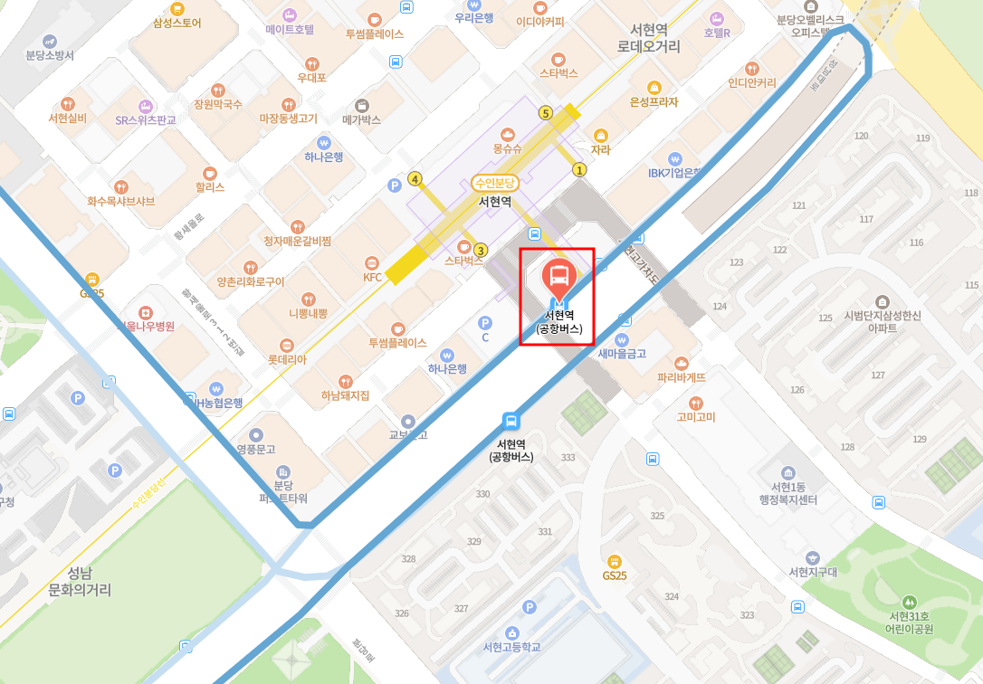 서현역 인천공항 리무진 버스 노선 시간표 요금 예약 방법 5400번