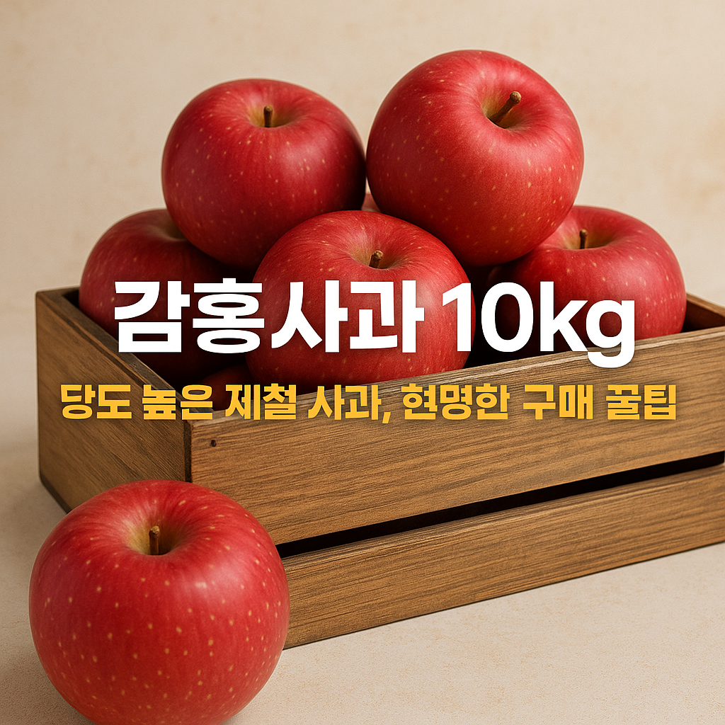 감홍사과 10kg ❘ 당도 높은 제철 사과, 현명한 구매 꿀팁