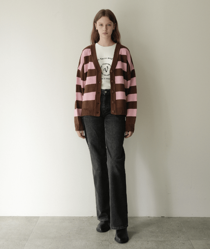 블레티 스트라이프 가디건