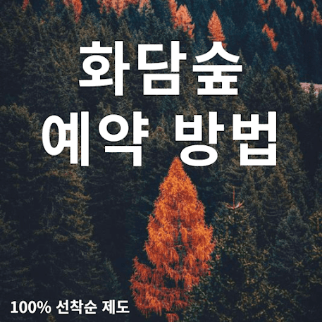 화담숲 홈페이지 예약방법 단풍 축제 예약하기