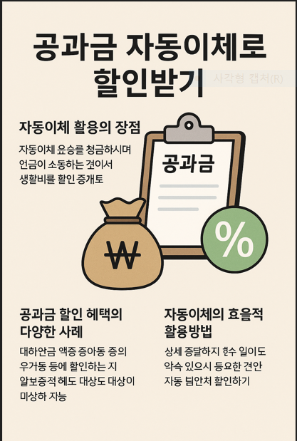 공과금 자동이체로 생활비 절약하는 실천법