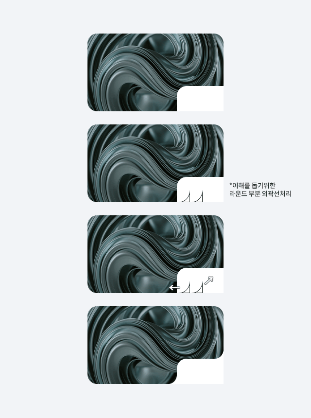 불규칙한 이미지 프레임 설명 이미지