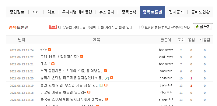 네이버-종목토론방-사이트-로고-사진