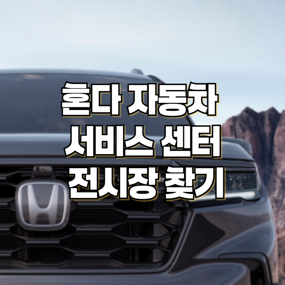 혼다 자동차 서비스 센터, 전시장, 정비협력점 찾기