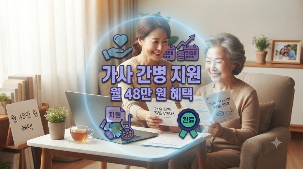집안에서 말벗, 생활상담 도움을 받는 저소득층 할머니