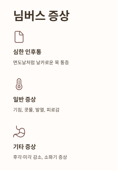 님버스 증상