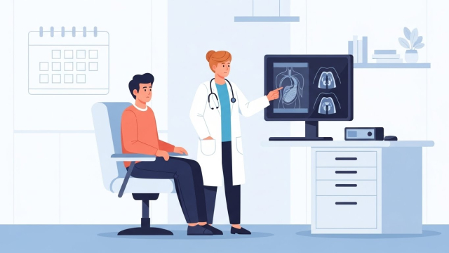부비동암 환자 정기 외래 진료 장면