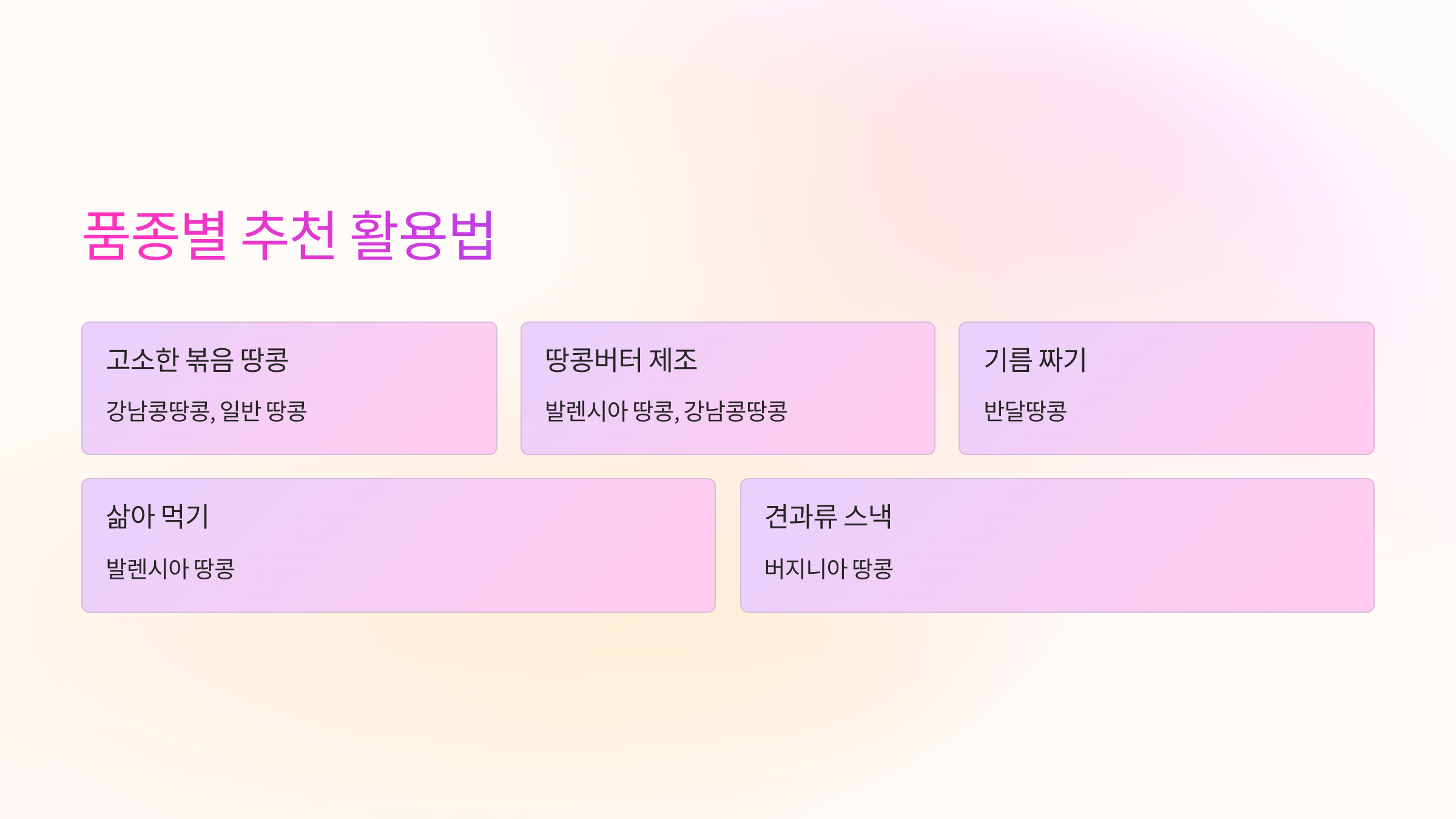 🌱 품종별 추천 활용법