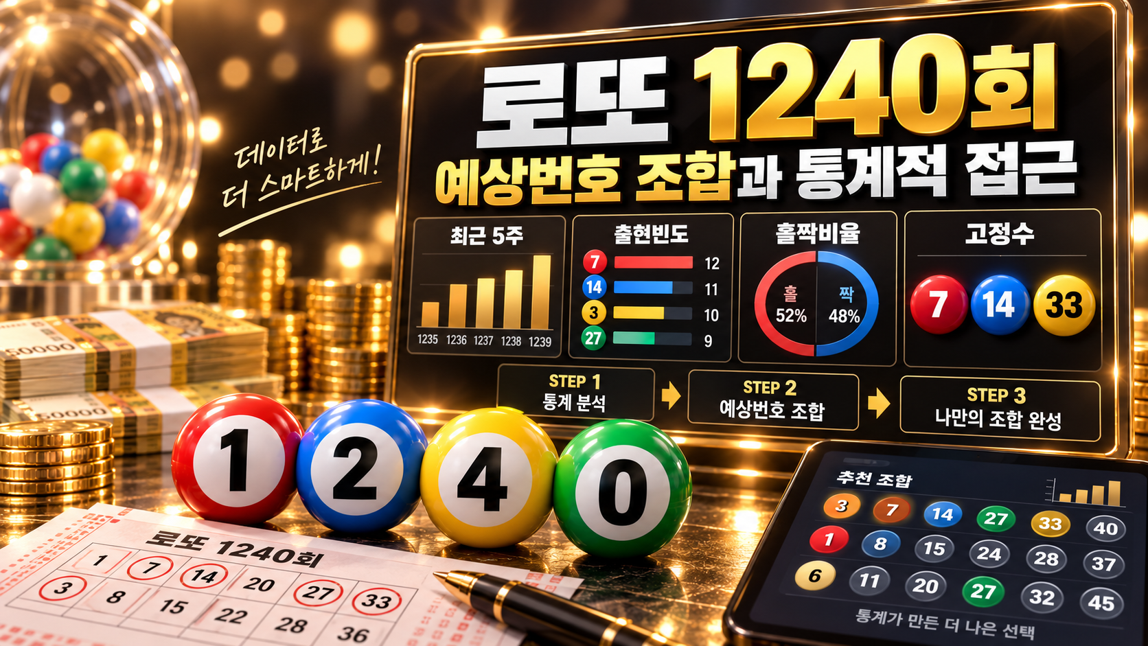 로또 1240회 예상번호 조합과 통계적 접근