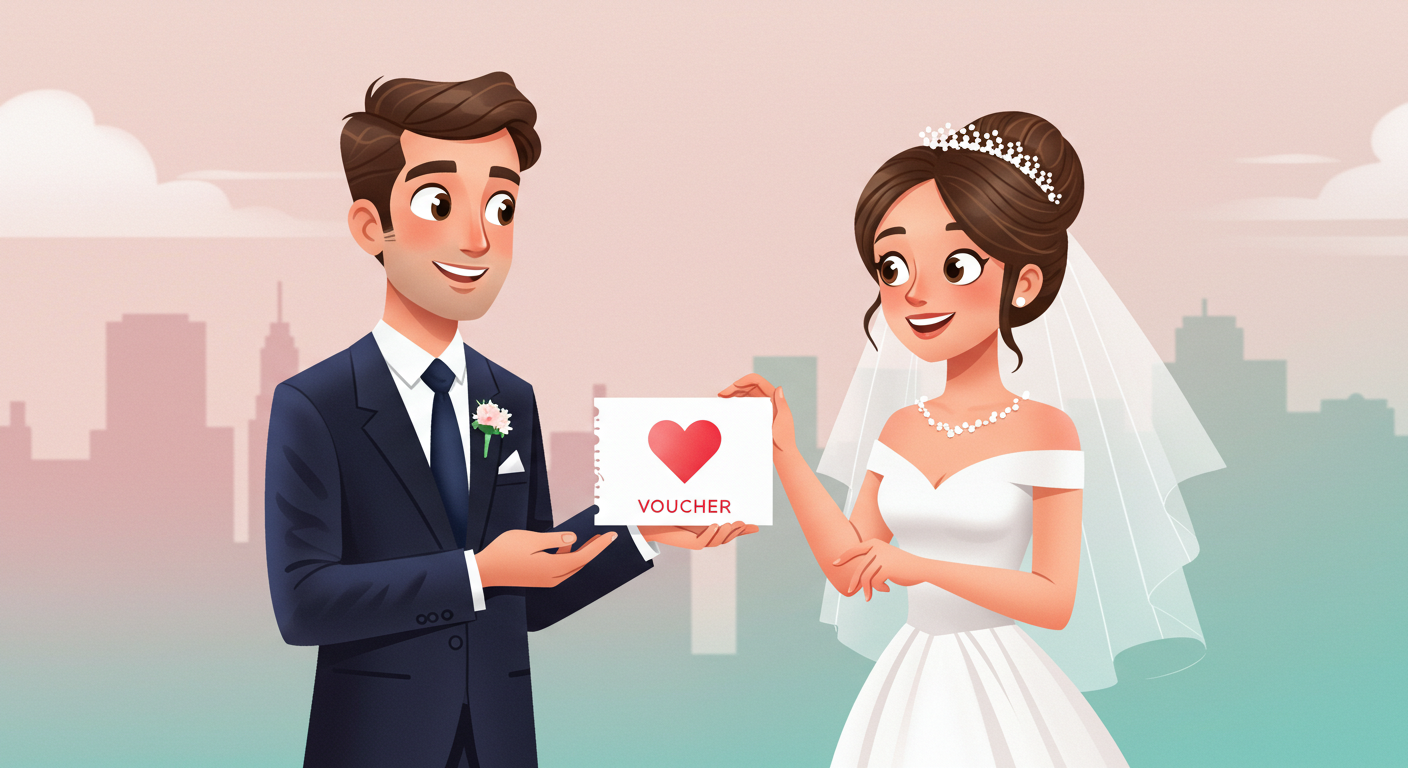 신혼부부 소비 바우처 일러스트