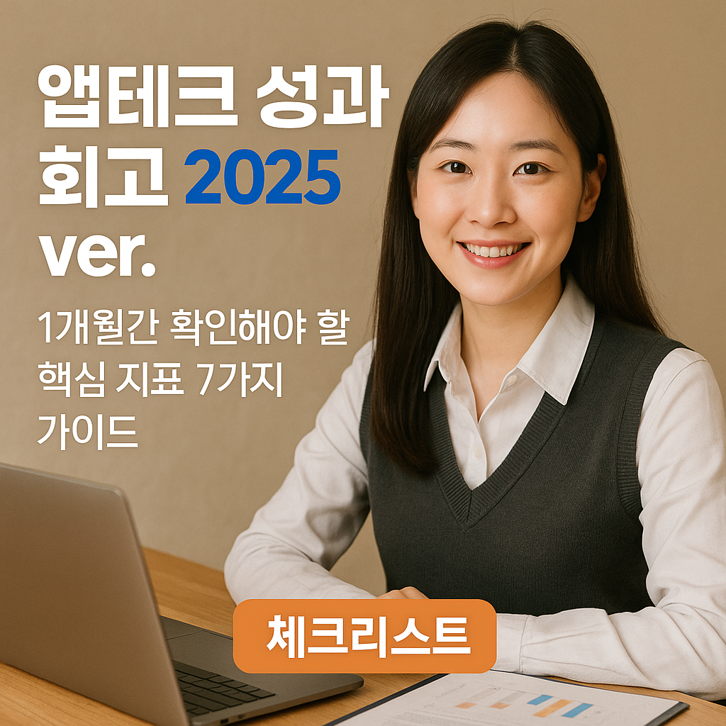 앱테크 성과 회고 2025 ver. ｜ 1개월간 확인해야 할 핵심 지표 7가지 가이드